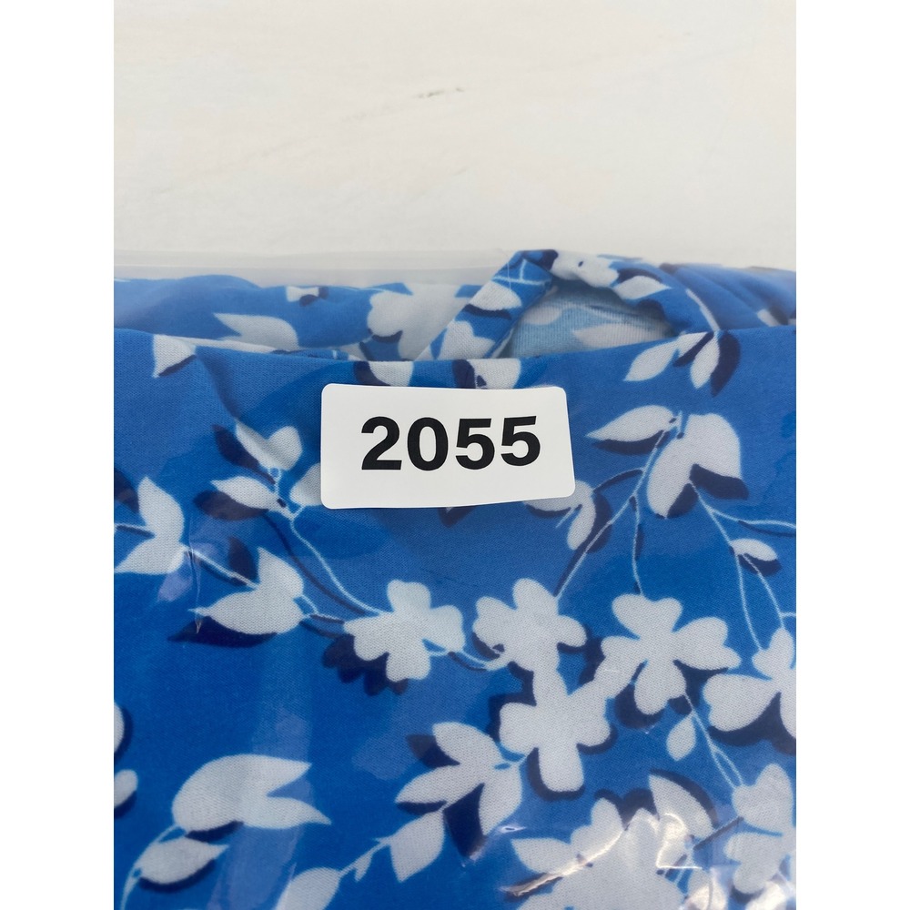 Draper James Floral Swing Top Sleeveless Blouse Women XXL XXXL Blue White Ruffle - Picture 6 of 6